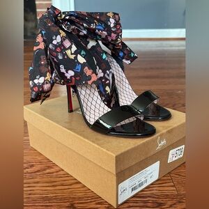 Christian Louboutin Fetish Du Desert Lace Sandal Heels